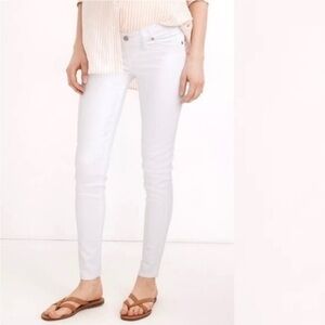 Madewell White Maternity Skinny Jeans - side panels